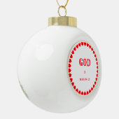 Zegeningen Keramische Bal Ornament (Links)