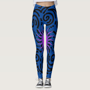 ZEGENINGEN MET ZONNIGE STRECH BLUE LEGGINGS