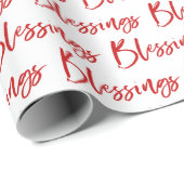 Zegeningen Modern Kerstmis Inpakpapier (Rol Hoek)