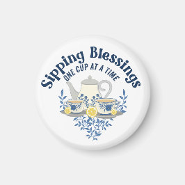 Zegeningen nippen, één kopje tegelijk magneet