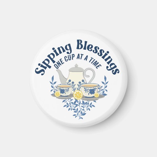 Zegeningen nippen, één kopje tegelijk magneet (Voorkant)