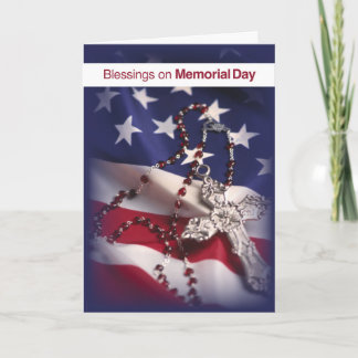 Zegeningen op Memorial Day Patriotische Katholieke Kaart