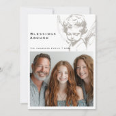 Zegeningen Overvloedig Religieus Kerstfeest Feestdagenkaart (Voorkant)