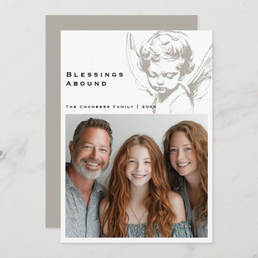 Zegeningen Overvloedig Religieus Kerstfeest Feestdagenkaart (Voorkant / Achterkant)