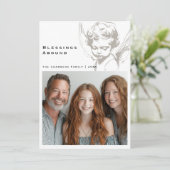 Zegeningen Overvloedig Religieus Kerstfeest Feestdagenkaart (Staand voorkant)