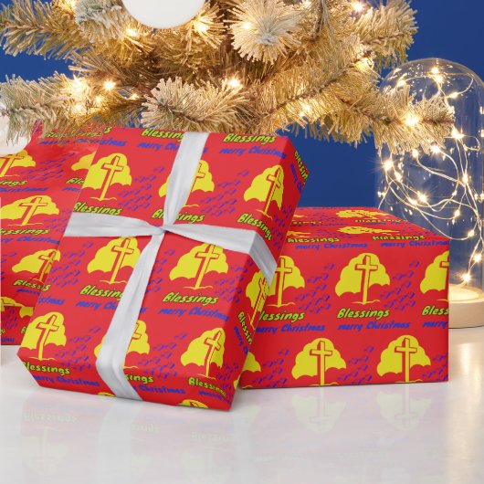 Zegeningen rood cadeaupapier (Feestdagen)