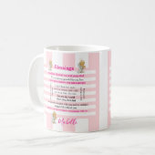 Zegeningen Roze & Witte Streep Mok (Voorkant links)