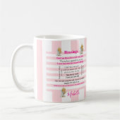 Zegeningen Roze & Witte Streep Mok (Links)