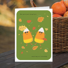 zegeningen tellen | Green Candy Corn Herfst Feestdagen Kaart
