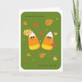 zegeningen tellen | Green Candy Corn Herfst Feestdagen Kaart (Voorkant)