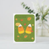 zegeningen tellen | Green Candy Corn Herfst Feestdagenkaart (Staand voorkant)