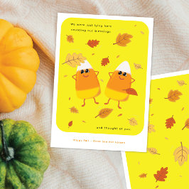 Zegeningen Tellen | Mooie Gele Candy Corn Herfst Feestdagenkaart