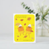 zegeningen tellen | Yellow Candy Corn Herfst Feestdagenkaart (Staand voorkant)