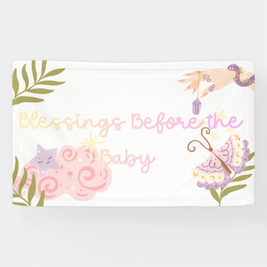 Zegeningen voor de baby spandoek (Horizontaal)