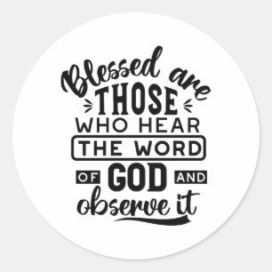 Zegeningen voor degenen die het Woord van God hore Ronde Sticker