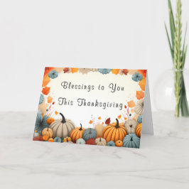 Zegeningen voor deze Thanksgiving Bedankkaart