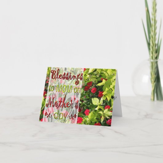 Zegeningen voor mama op Moederdag Kaart (Voorkant)