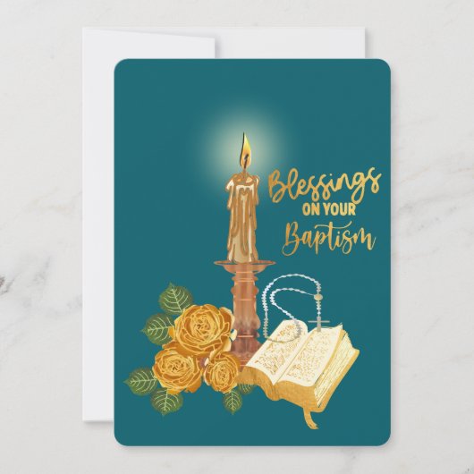 Zegeningen voor uw doop feestdagenkaart (Voorkant)