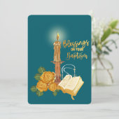 Zegeningen voor uw doop feestdagenkaart (Staand voorkant)