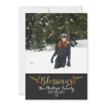 Zegeningen Zwart Goud & Rode Kerst Holiday Foto
