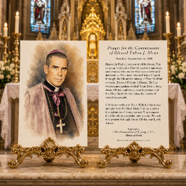 Zegenrijke Fulton Sheen- heiligverklaringsgebed  Visitekaartje