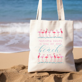 Zeggen Flamingo Doek Tote Tas Voor Een Dag Op Het