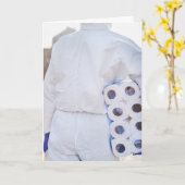 ZEGGEN HALLO TOILET PAPIER HAZMAT SUITCARDS KAART (Gele Bloem)