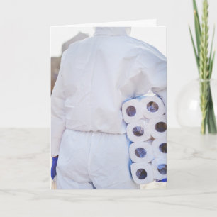 ZEGGEN HALLO TOILET PAPIER HAZMAT SUITCARDS KAART