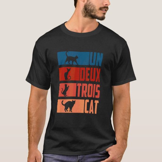 Zeggen Un Deux Trois Kat T-shirt (Voorkant)