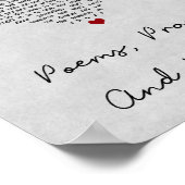 Zegt gebeden en belooft grijs hartzong lyric poster (Hoek)