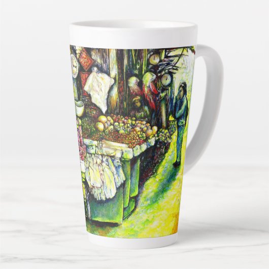 Zegt om het hele idee te betrekken latte mok (Rechterhoek)