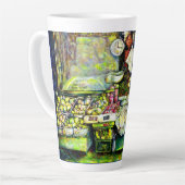 Zegt om het hele idee te betrekken latte mok (Linkerhoek)