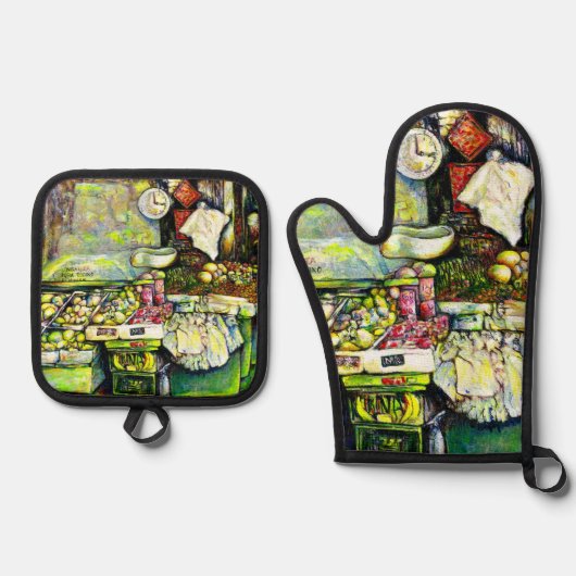 Zegt om het hele idee te betrekken ovenwant & pannenlap set (Voorkant)