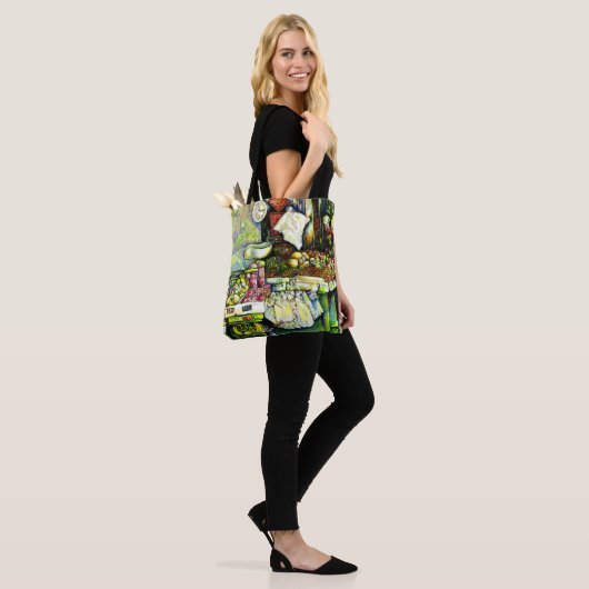 Zegt om het hele idee te betrekken tote bag (Op model)