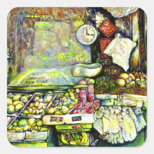 Zegt om het hele idee te betrekken vierkante sticker