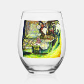 Zegt om het hele idee te betrekken wijnglas zonder voet (Achterkant)