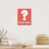 Zegt Who Funky A3 Poster (Keuken)