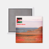 ZEH003 DAKHLA, Westerne Sahara, Afrika, Fridge Magneet (Voorkant / Achterkant)