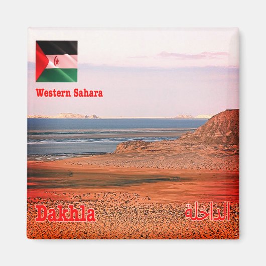 ZEH003 DAKHLA, Westerne Sahara, Afrika, Fridge Magneet (Voorkant)