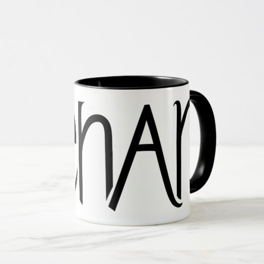 Zehan zwarte Mok (Voorkant rechts)