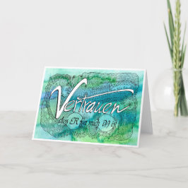 Zehnte Regel der Gelassenheit – VERTRAUEN Karte Bedankkaart