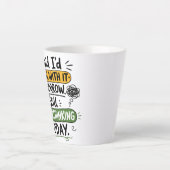 Zei dat ik het morgen zou doen latte mok (Voorkant)