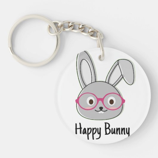 Zei een Bunny, acrylische Sleutelhanger (Voorkant)