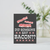 Zei iemand Bacon - Humor Gezegden School Briefkaart (Staand voorkant)