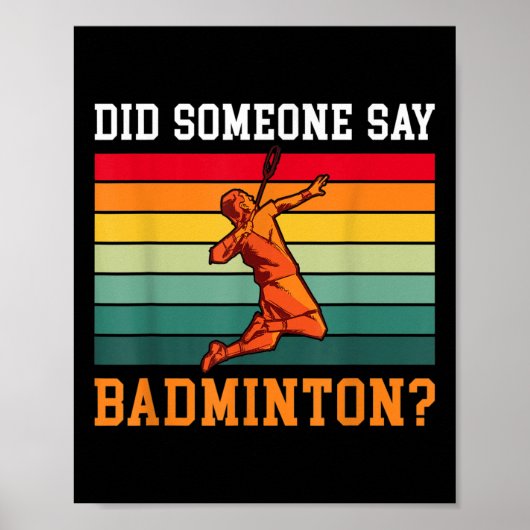 Zei iemand badminton? poster (Voorkant)