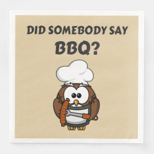 Zei iemand BBQ? Grappige BBQ papieren servetten