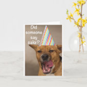 Zei iemand Cake? De Kaart van de verjaardag (Gele Bloem)