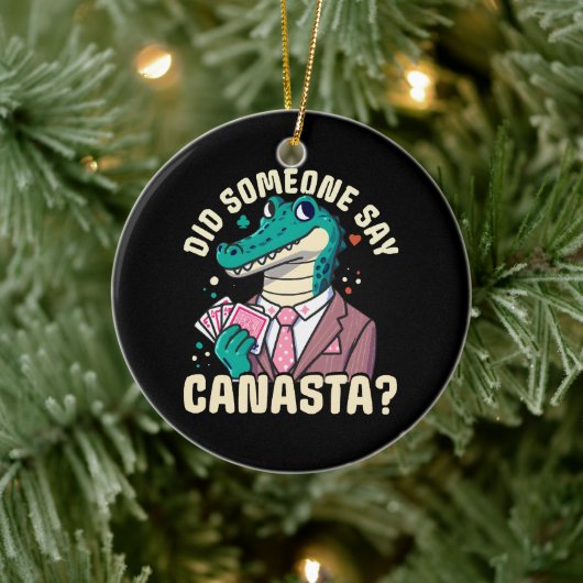 Zei iemand Canasta? Keramisch Ornament (Boom)