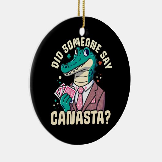 Zei iemand Canasta? Keramisch Ornament (Rechts)