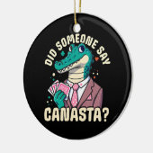 Zei iemand Canasta? Keramisch Ornament (Links)